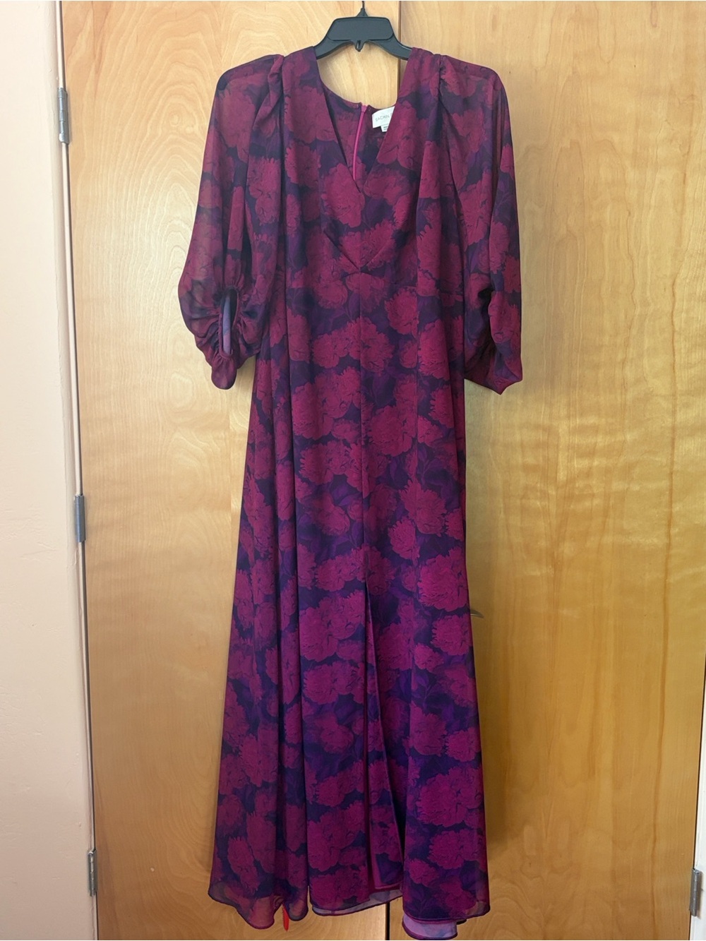 Sachin + Babi Plum and Burgundy Floral Maxi Dress